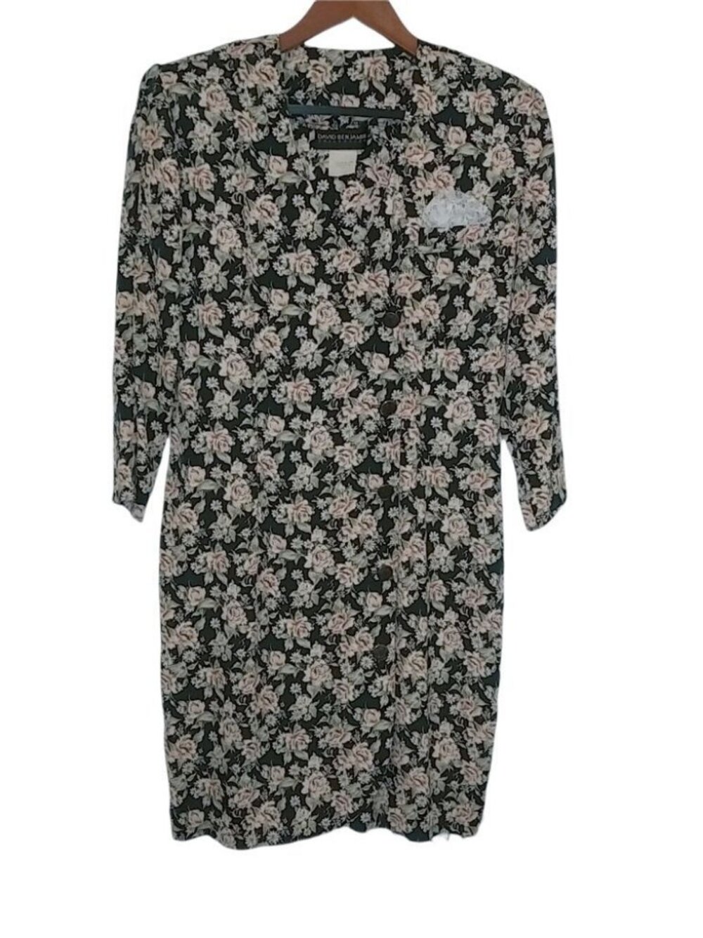 David Benjamin 12 Vintage Black Roses Dress